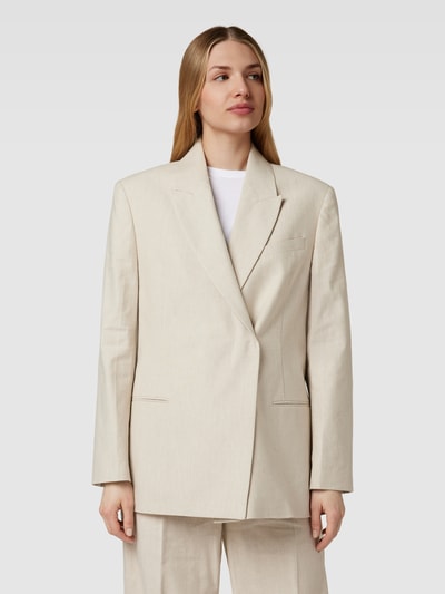 Calvin Klein Womenswear Blazer met reverskraag, model 'TAILORED' Beige - 4