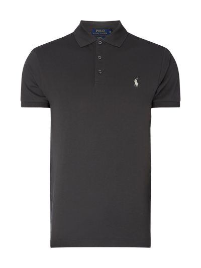 Polo Ralph Lauren Slim Fit Poloshirt mit Stretch-Anteil Graphit 1