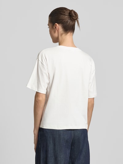 monari T-Shirt mit Motiv-Print und Strasssteinbesatz Weiss 5