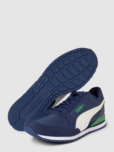 Puma Sneakersy z detalami z logo model ‘Runner v3’ Granatowy 3