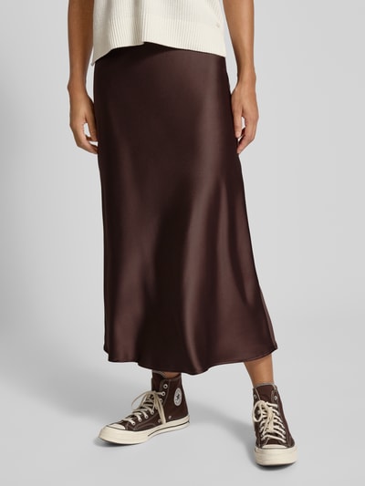 Gina Tricot Midirock mit elastischem Bund Dunkelbraun 4