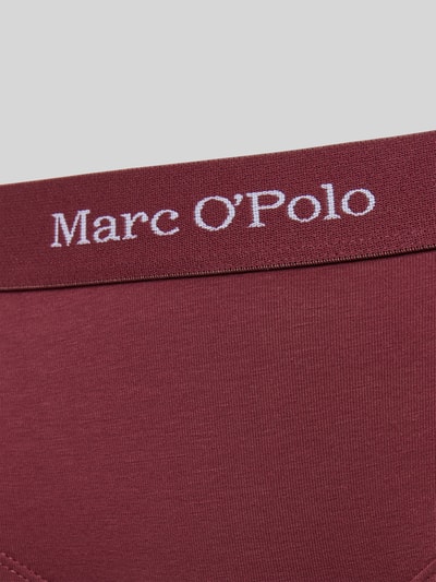 Marc O'Polo Majtki o kroju regular fit z napisem z logo Bordowy 2