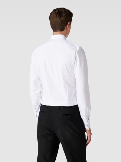 OLYMP No. Six Slim Fit Smokinghemd aus Twill Weiss 5