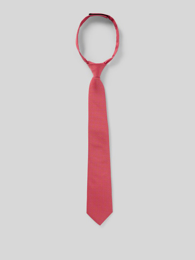 Produktfoto, rote Krawatte mit Klettverschluss von G.O.L., spitz zulaufende Passform, Allover Stitching, Breite 7 cm, vorgeformter Knoten