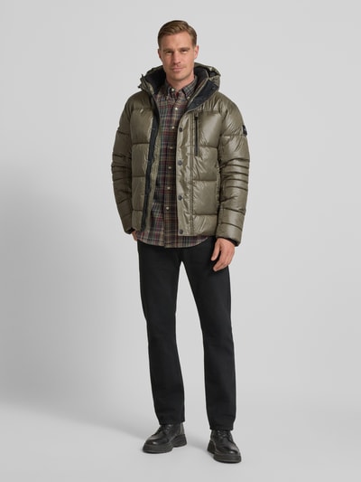 Tom Tailor Regular Fit Steppjacke mit Kapuze Oliv 1