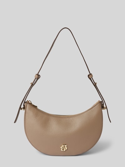 BOSS Henkeltasche aus echtem Rindsleder Taupe 2