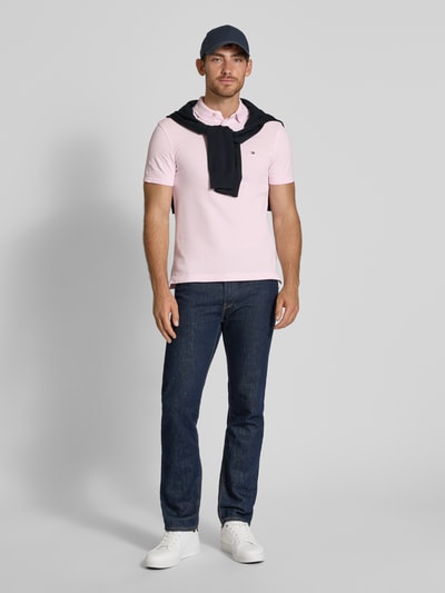Tommy Hilfiger Slim Fit Poloshirt aus Baumwoll-Elasthan-Mix Rosa 1