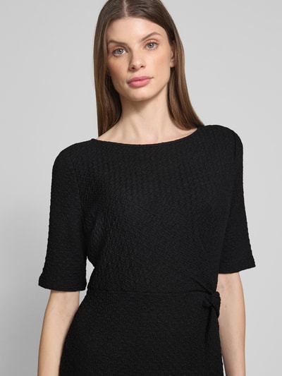 s.Oliver BLACK LABEL Sukienka etui o kroju slim fit z wiązanym detalem Czarny 3