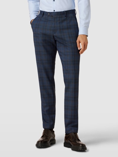 MCNEAL Slim fit pantalon met glencheck-motief Blauw - 4