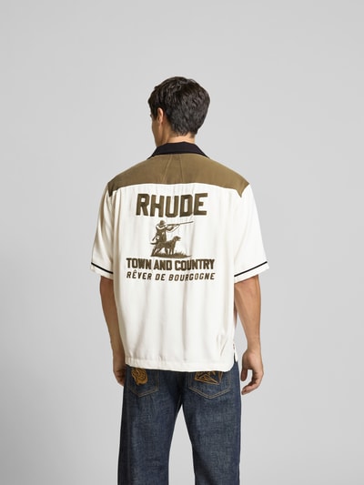 RHUDE Freizeithemd mit Label-Detail Offwhite 5