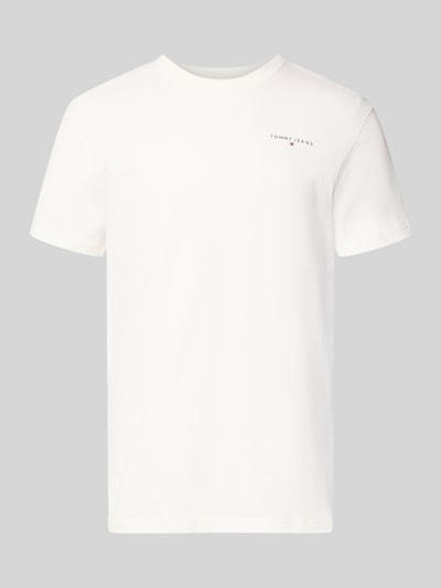 Tommy Jeans Slim Fit T-Shirt aus reiner Baumwolle Offwhite 2