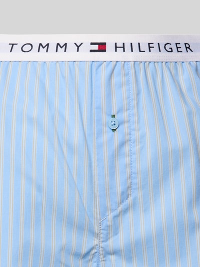 TOMMY HILFIGER Regular fit pyjamabroek van pure scheerwol Lichtblauw - 2