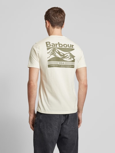 Barbour T-shirt z nadrukiem z logo Biały 5