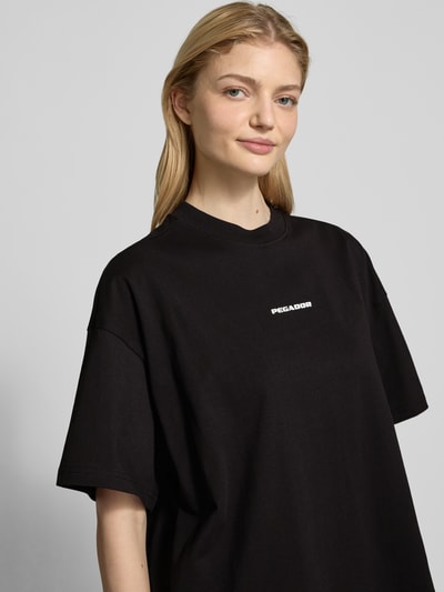 Pegador Oversized T-shirt met labelprint, model 'BRACY' Zwart - 3