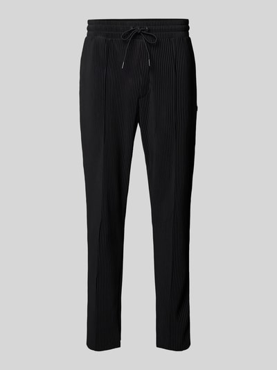 HUGO Straight Leg Sweatpants mit Plisseefalten Modell 'Dicorpan' Black 2