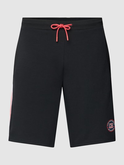 Christian Berg Men Regular Fit Sweatshorts mit Label-Badge Black 2