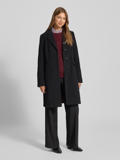 Fuchs Schmitt Wollmantel mit Kaschmir-Anteil und Pattentaschen Black 1