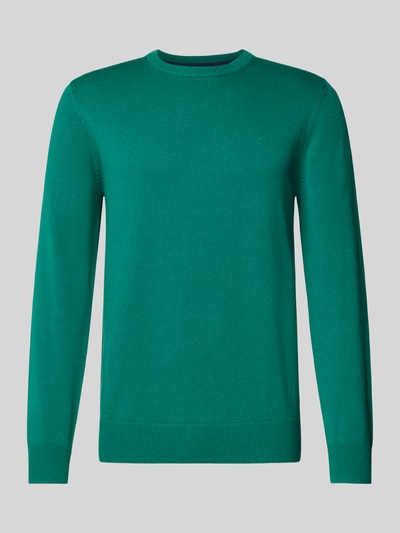 Christian Berg Men Gebreide pullover met wol en ronde hals Groen - 1