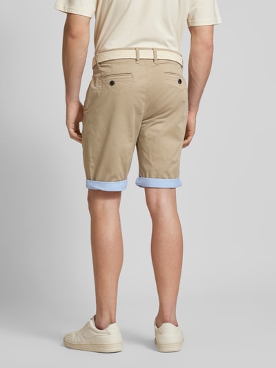 Redefined Rebel Regular Fit Shorts mit Gürtel in Flecht-Optik Modell 'MAGNUS' Beige 5