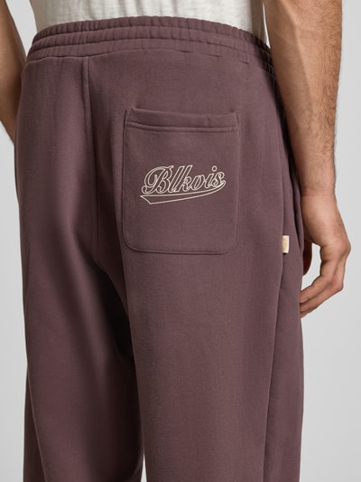 BLKVIS Regular Fit Sweatpants mit elastischem Bund Modell 'Source' Pflaume 3