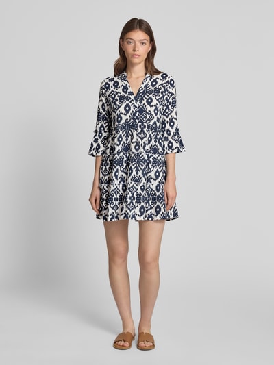 Vero Moda Mini-Tunikakleid aus reiner Viskose Modell 'EASY JOY' Marine 1