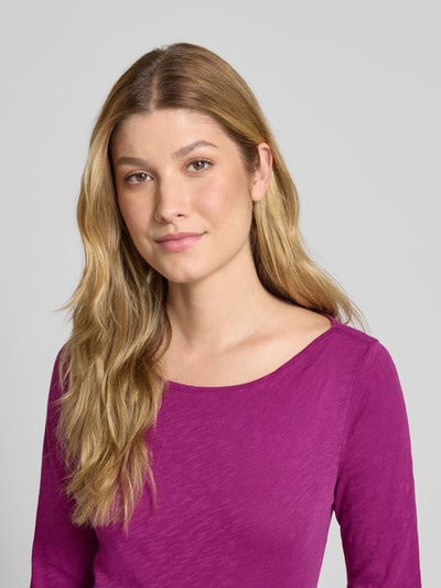 Marc O'Polo Bluzka z długim rękawem o kroju regular fit z mieszanki dżerseju i bawełny Fuksjowy 3