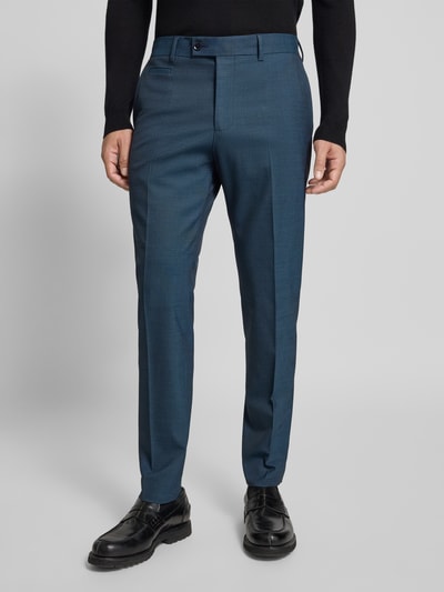 Strellson Slim fit pantalon met wol, model 'MAURY' Petrol - 4