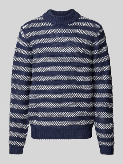 Casual Friday Gebreide pullover met turtleneck, model 'Karl' Marineblauw - 2