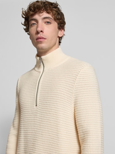 Marc O'Polo Denim Regular fit schipperstrui van katoenmix Offwhite - 3