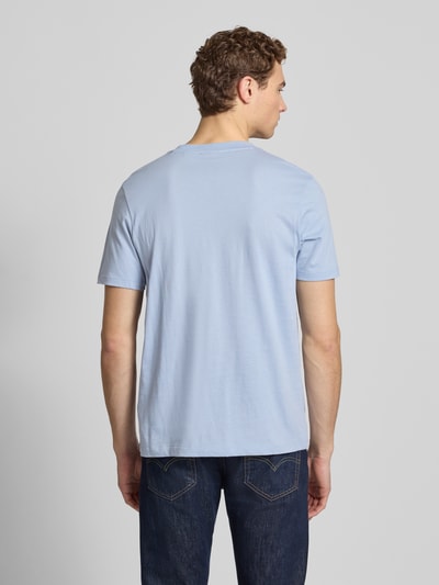 Męski t-shirt Regular Fit T-Shirt aus reiner Baumwolle Modell 'DULIVIO' von HUGO, efekt: jednolity kolor, dżersej, czysta bawełna, nadruk z logo, okrągły dekolt, krótki rękaw, całkowity widok od tyłu