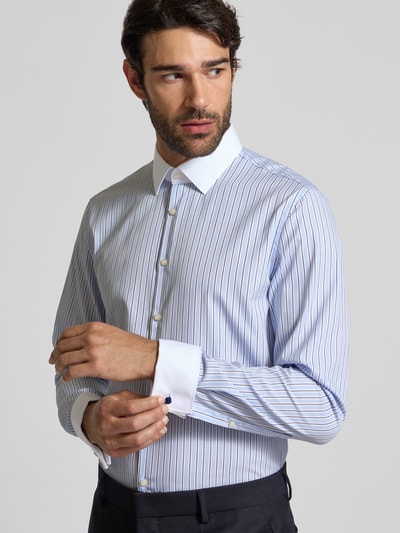 Jake*s Regular Fit Freizeithemd aus Baumwolle mit Sportmanschetten Bleu 3