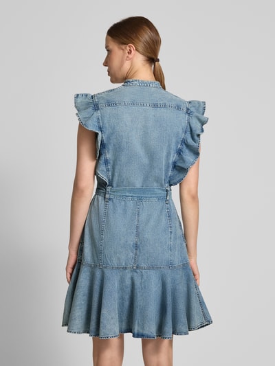 Lauren Ralph Lauren Sukienka jeansowa mini z falbanami Jeansowy niebieski 5