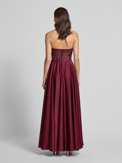 Laona Abendkleid mit Pailletten und Perlen Bordeaux 5