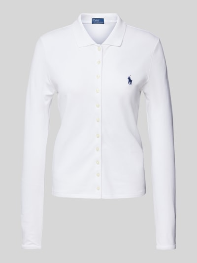 Polo Ralph Lauren Slim fit poloshirt met labelstitching Wit - 2