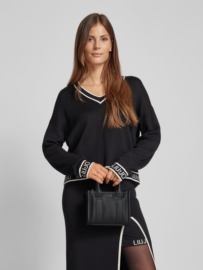 Liu Jo White Handtasche mit Label-Detail Black 1