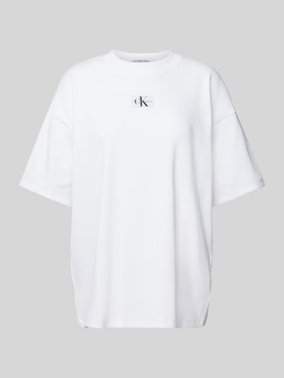 Calvin Klein Jeans T-Shirt mit Label-Badge Weiss 1