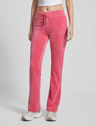 Juicy Couture Sweatpants met labeldetail Felroze - 4