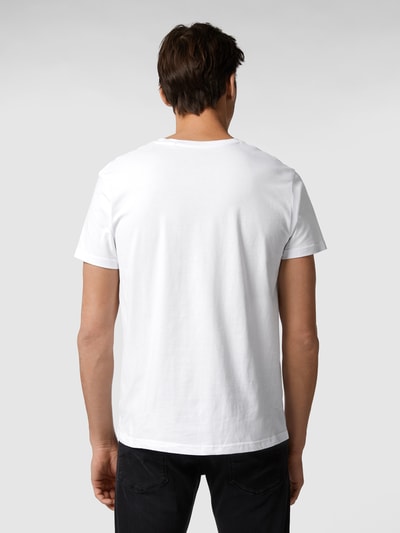 Alpha Industries T-shirt z nadrukiem z logo model ‘BASIC’ Biały 5