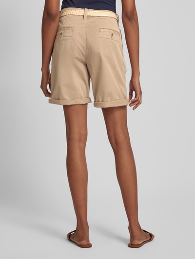 Esprit Regular Fit Shorts mit Gürtel in Flecht-Optik Taupe 5