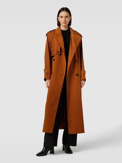 Windsor Trenchcoat met schouder- en mouwtrensjes Cognac - 1