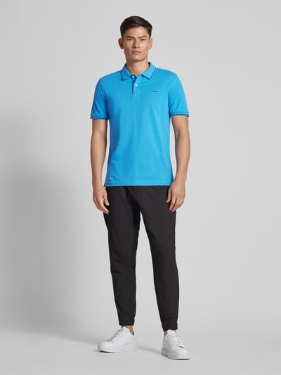 Gant Poloshirt mit Label-Stitching Modell 'TIPPING' Royal 1