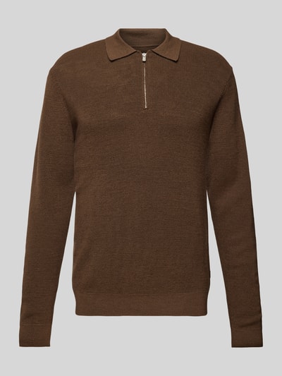 Jack & Jones Premium Gebreide pullover met polokraag Donkerbruin - 2