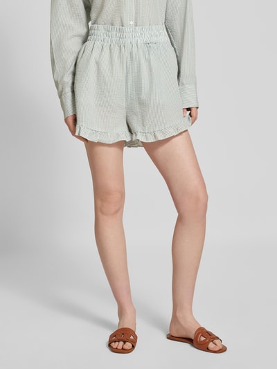 A-view Relaxed Fit Shorts mit Strukturmuster Modell 'Sonja' Gruen 4