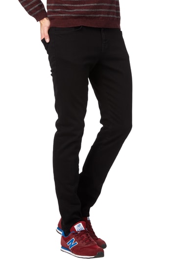 REVIEW Coloured Skinny Fit 5-Pocket-Jeans Black 3