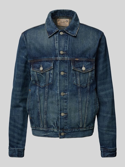 Polo Ralph Lauren Trucker Jacket mit Leistentaschen Jeansblau 2