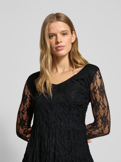 Only Sukienka mini koronkowa z dekoltem w serek model ‘ALBA’ Czarny 3