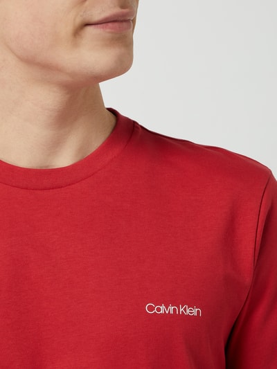 CK Calvin Klein T-shirt z bawełny bio Czerwony 3