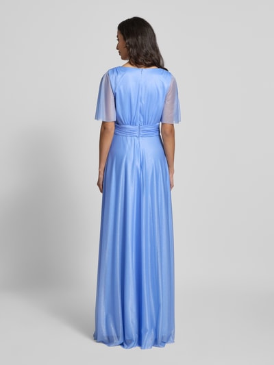 Christian Berg Cocktail Abendkleid mit Taillenpasse Bleu 5
