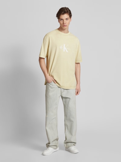 Calvin Klein Jeans T-Shirt mit Label-Print Grass 1