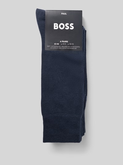 BOSS Socken mit Feinripp im 4er-Pack Dunkelblau 3